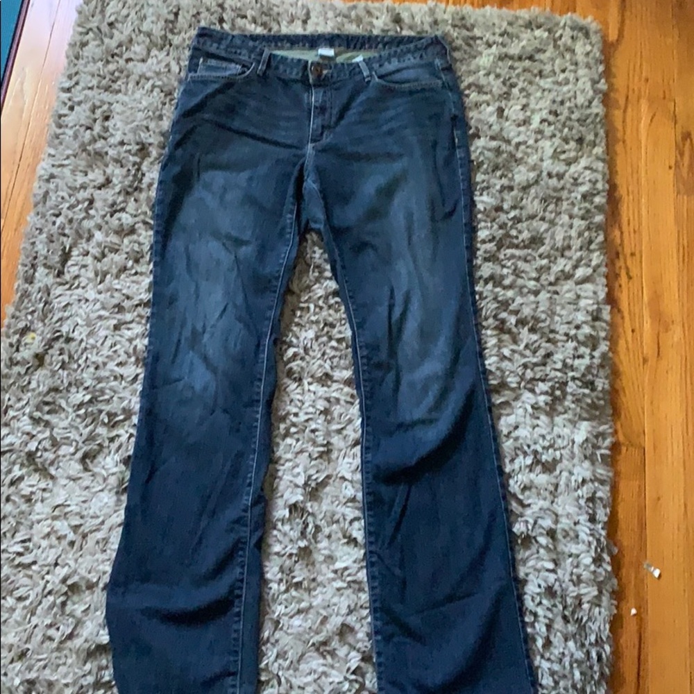 2 Pairs! Eddie Bauer Curvy Barely Boot Blue Jeans